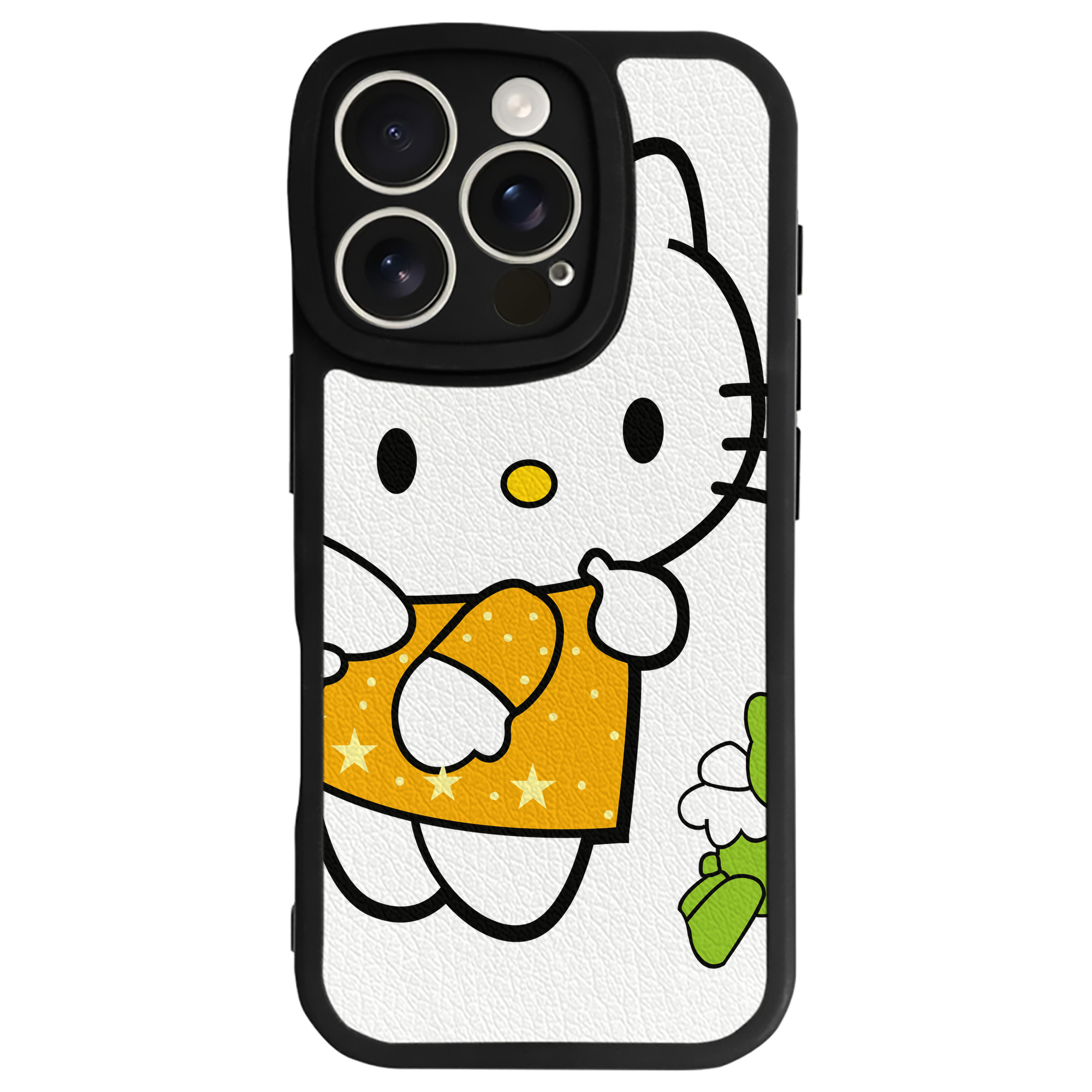 （画像用） Hello Kitty ハローキティ 【iPhone 16シリーズ対応】シリコンスマホケース（レザー調） 材質：シリコン